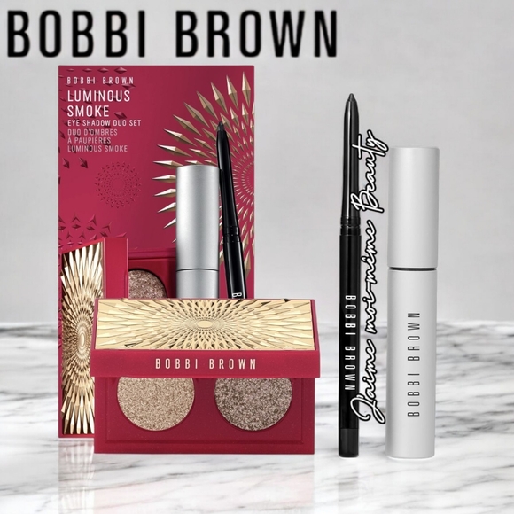 Bobbi Brown Lumimous Smoke Shimmer Eyeshadow Duo Mascara and Eyeliner